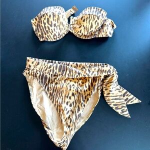 Zimmermann Sculpt Balconette Bikini Top (WITH STRAPS) and Tie Bikini Bottom